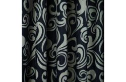Damask Shower Curtain - Black and Grey